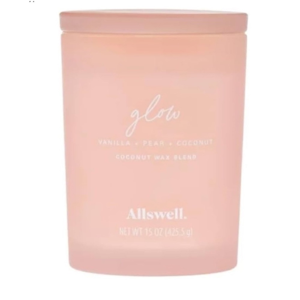 NWT Allswell 3.9oz Scented Spa Candle - Vanilla + Pear + Coconut scent